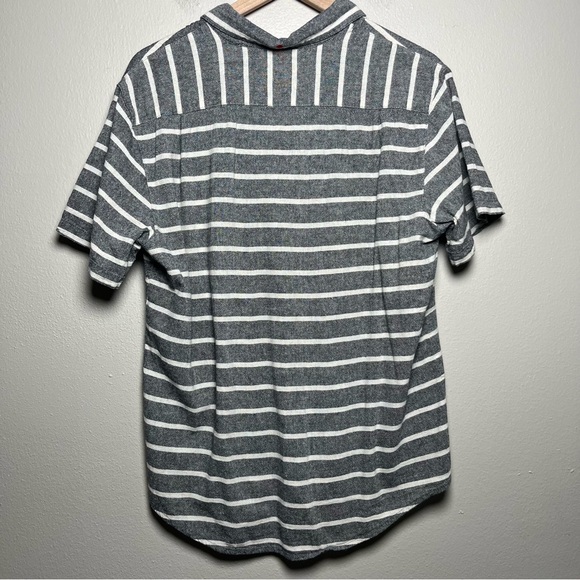 Roark Gray and White Striped Casual Button Down Shirt - Picture 9 of 10